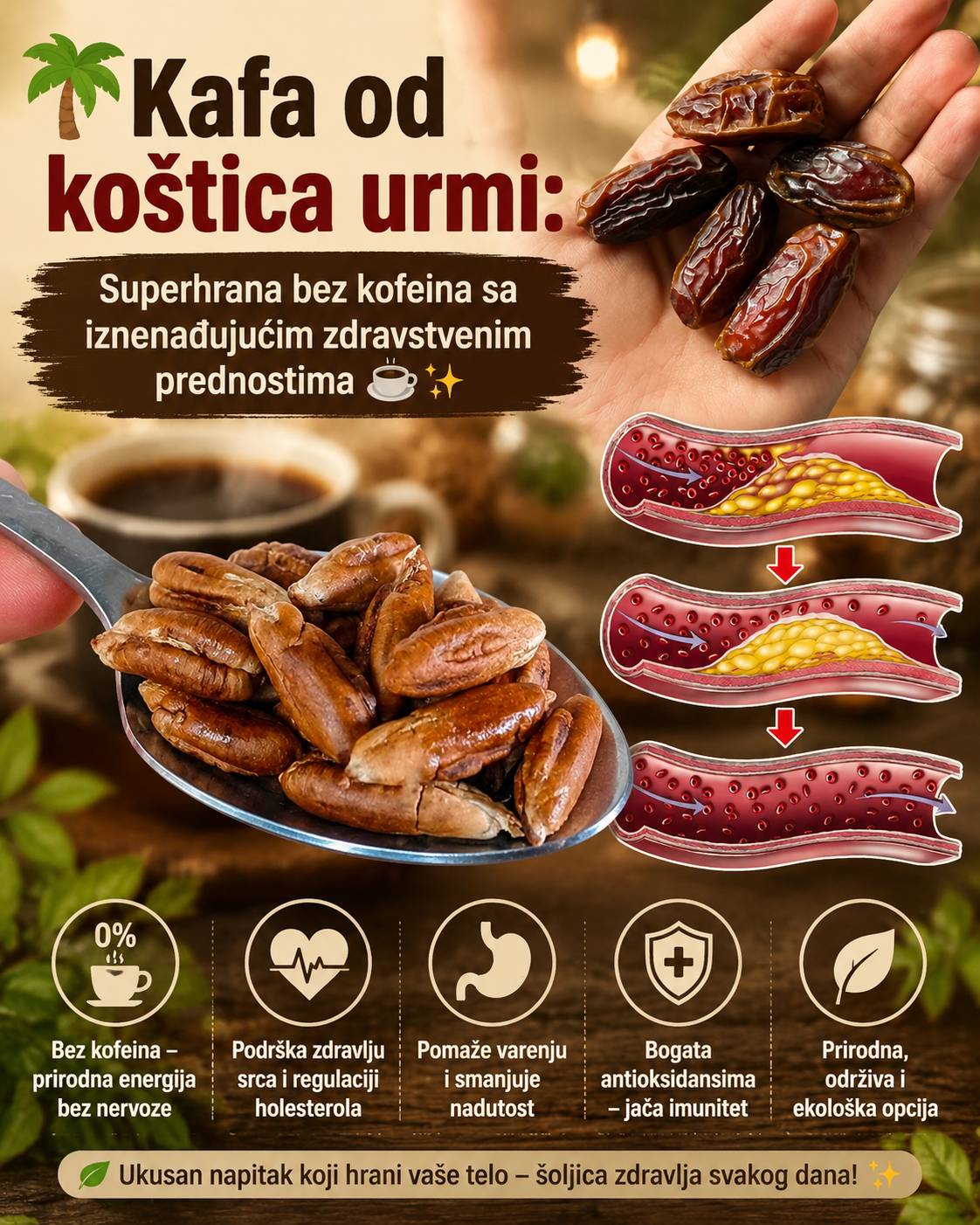 Kafa od sjemenki hurmi: Alternativa bez kofeina sa iznenađujućim prednostima