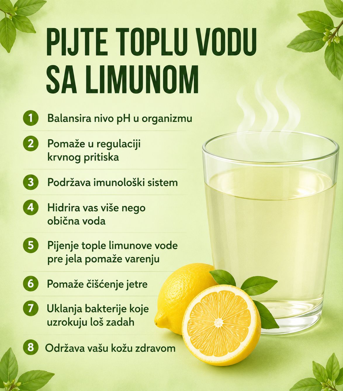 🍋 Topla voda s limunom: Jednostavna jutarnja navika za hidrataciju i svakodnevno blagostanje ✨