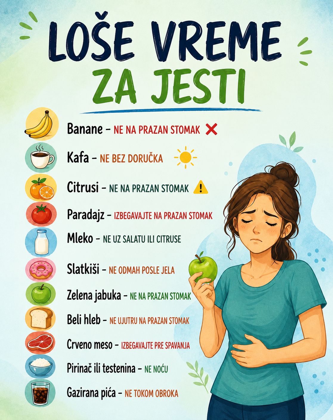 🥗 Najbolje vrijeme za jelo je važno: Hrana koja može biti bolja u određeno doba dana ⏰🌿