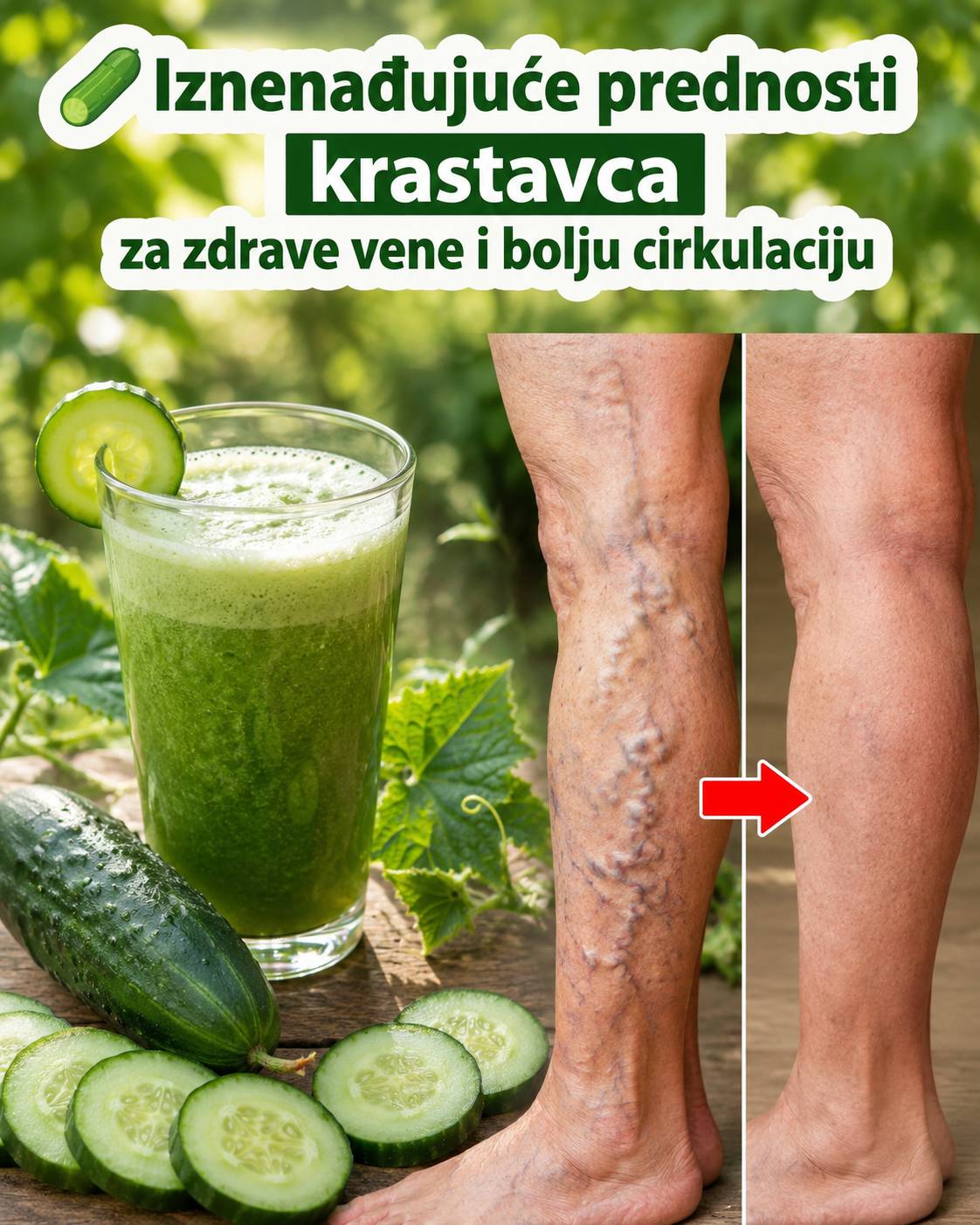 🥒 Krastavac i proširene vene: Kako ovo osvježavajuće povrće može podržati zdravu cirkulaciju