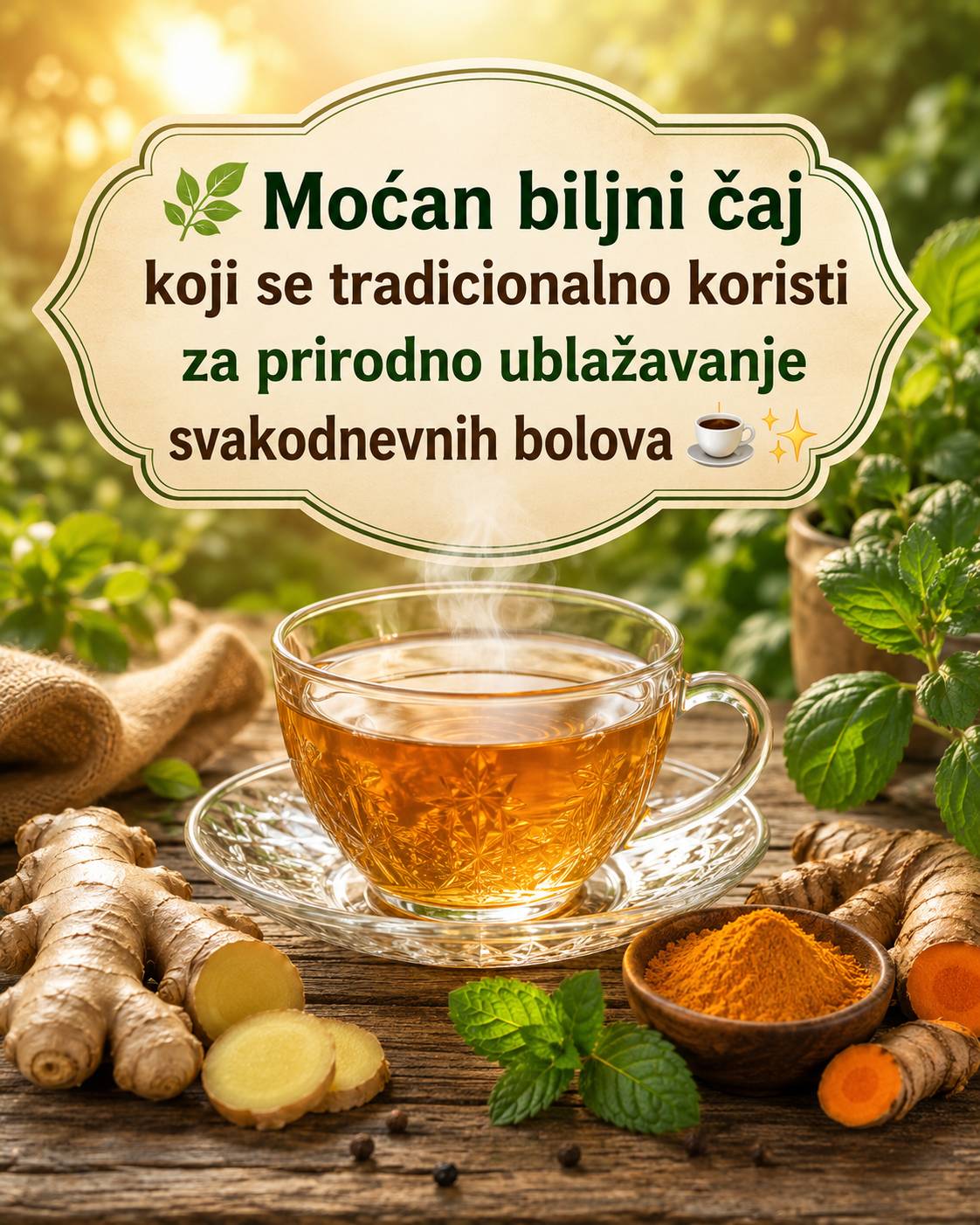 🌿 Moćan biljni čaj koji se tradicionalno koristi za prirodno ublažavanje svakodnevnih bolova ☕✨