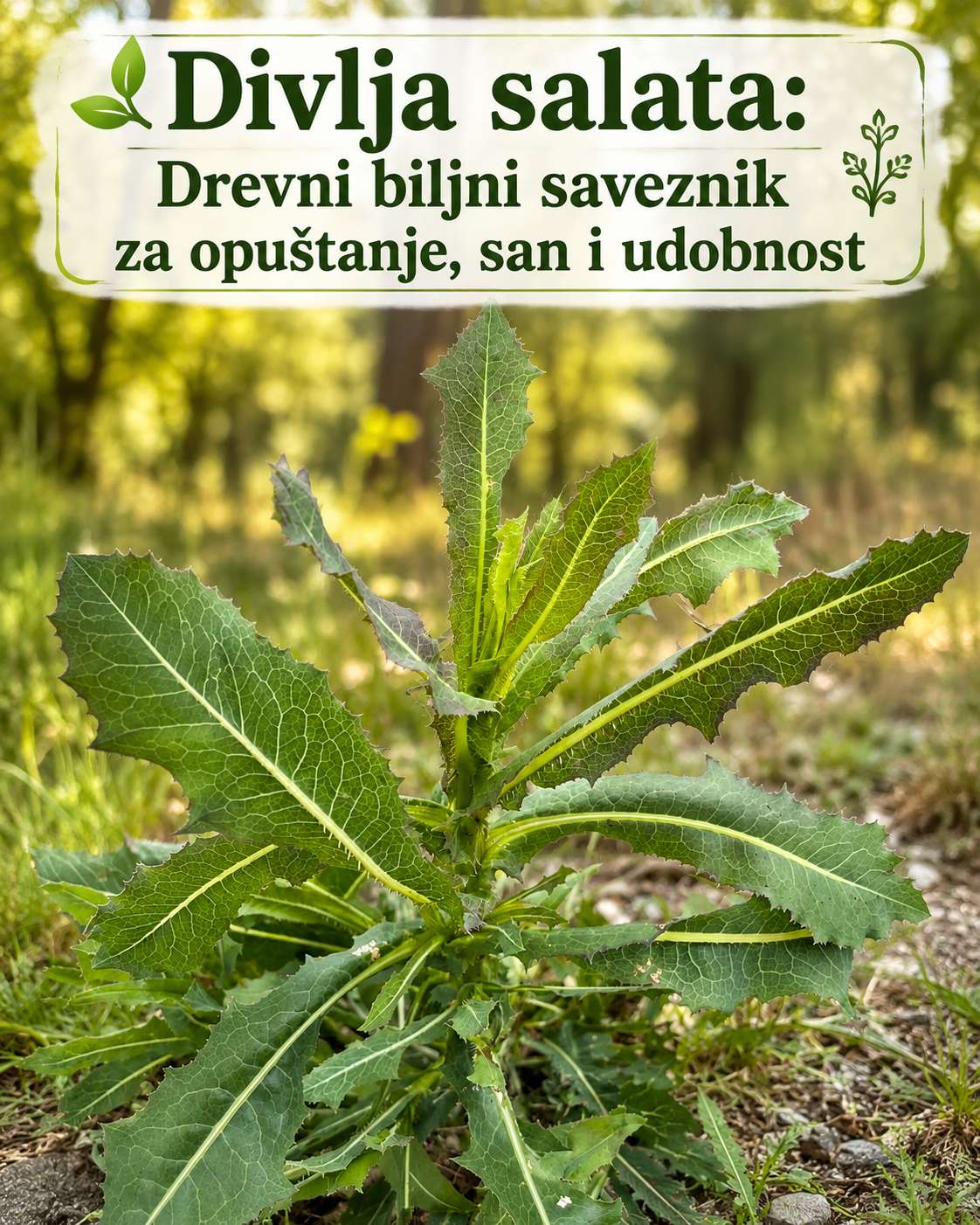 🌿 Divlja salata: Drevni biljni saveznik za opuštanje, san i prirodnu udobnost