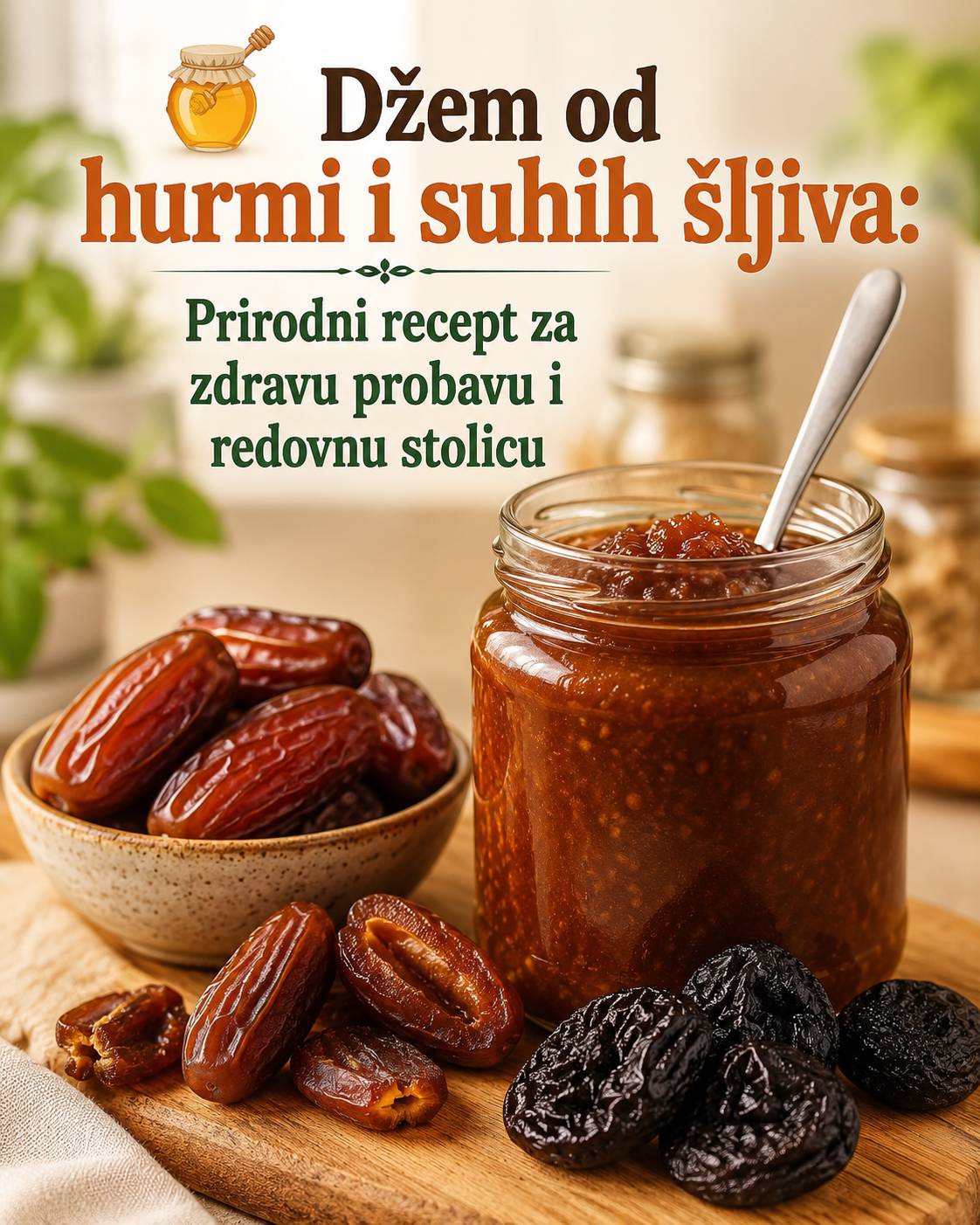 🍯 Džem od datulja i suhih šljiva: Prirodni recept za zdravu probavu i redovnu stolicu