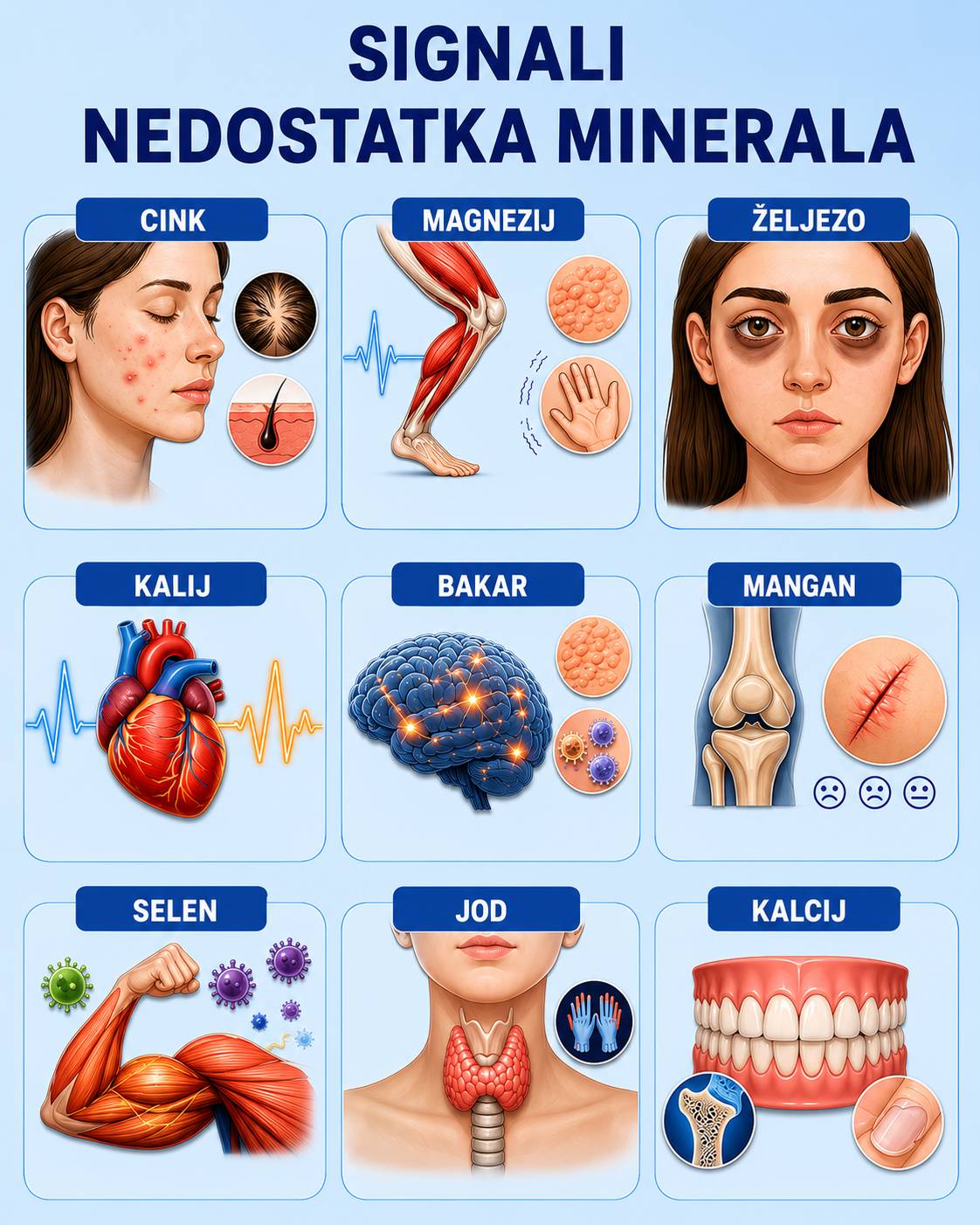 🥗 Signali nedostatka minerala: Uobičajeni znakovi koje vam vaše tijelo možda pokušava reći