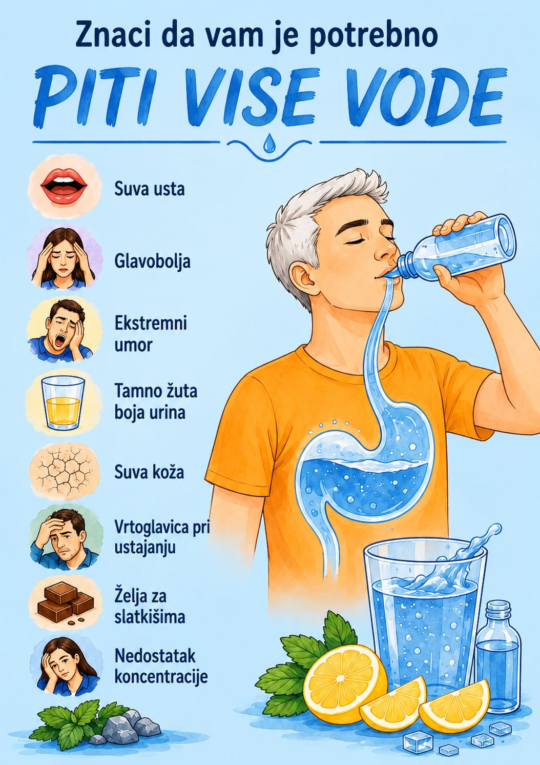 💧 8 znakova da vašem tijelu treba više vode