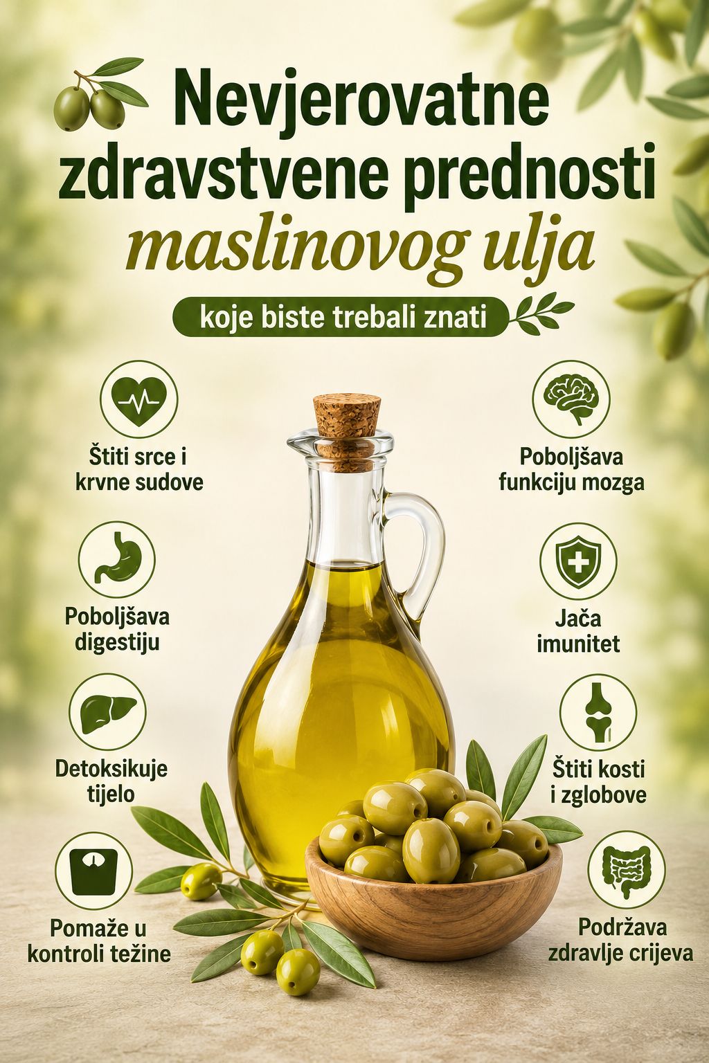🫒 Nevjerovatne zdravstvene prednosti maslinovog ulja koje biste trebali znati 🌿