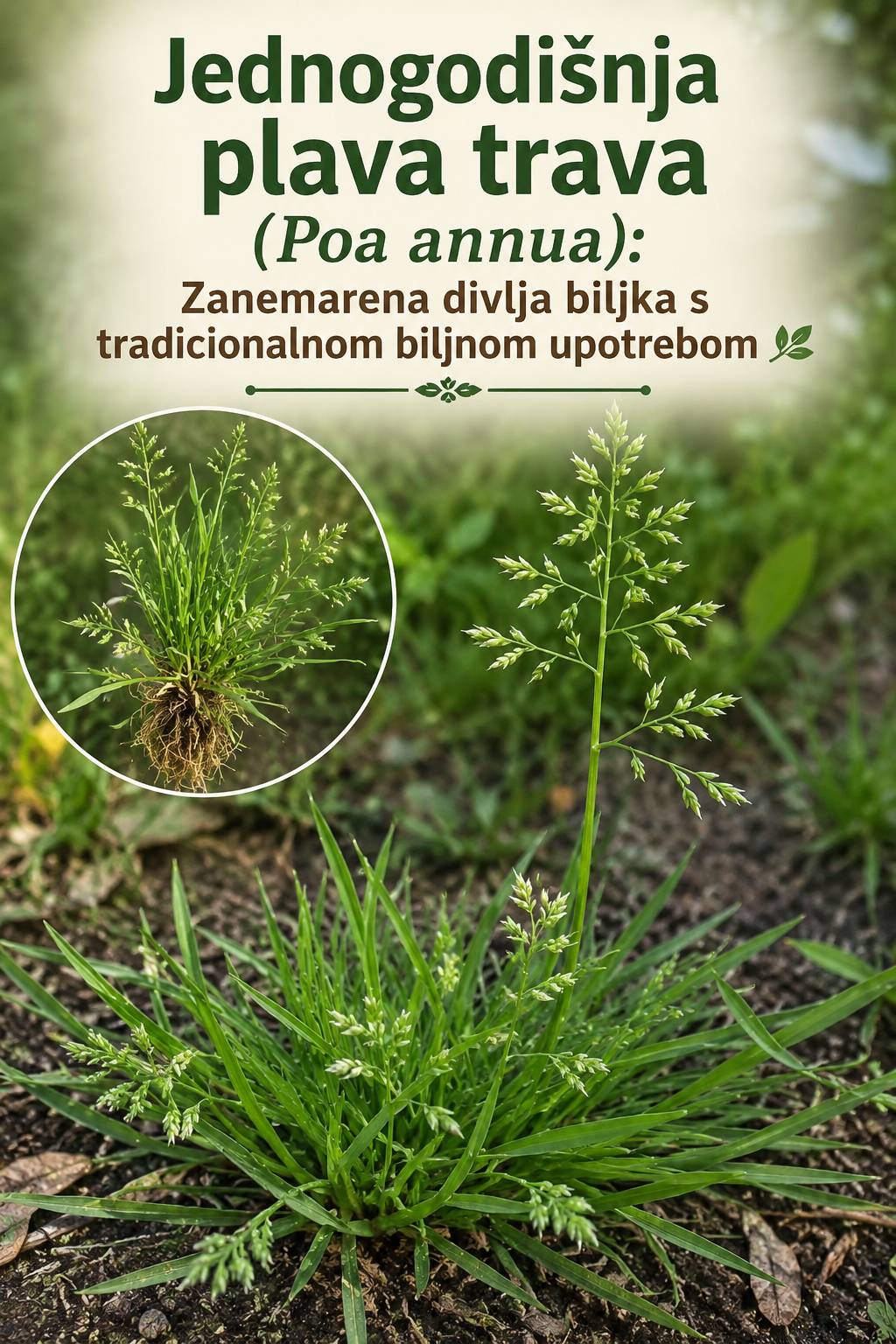 🌿 Jednogodišnja plava trava (Poa annua): Zanemarena divlja biljka s tradicionalnom biljnom upotrebom 🍃