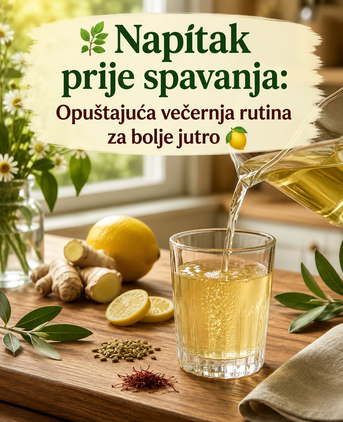 🌿 Biljni napitak prije spavanja: Opuštajuća večernja rutina za bolje jutro 🍋