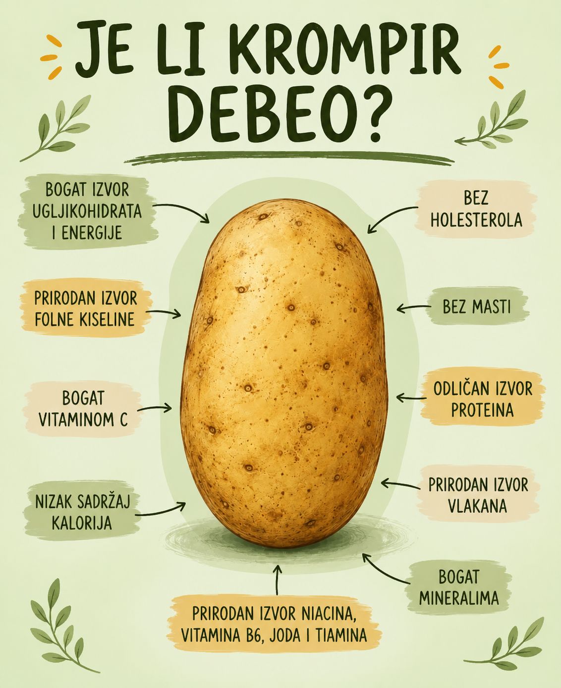 🥔 Skrivene zdravstvene prednosti krompira: Zašto zaslužuje mjesto u uravnoteženoj ishrani
