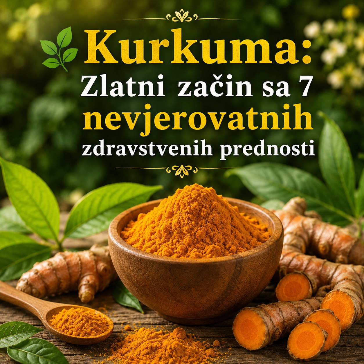🌿 Kurkuma: Zlatni začin sa 7 nevjerovatnih zdravstvenih prednosti