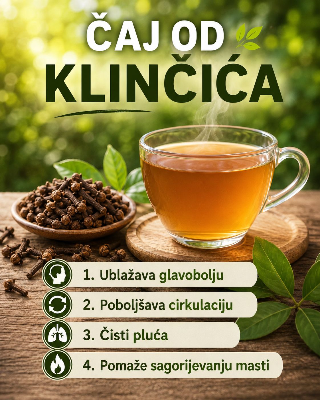 🍵 Tradicionalne prednosti čaja od klinčića: Topli biljni napitak za svakodnevno blagostanje