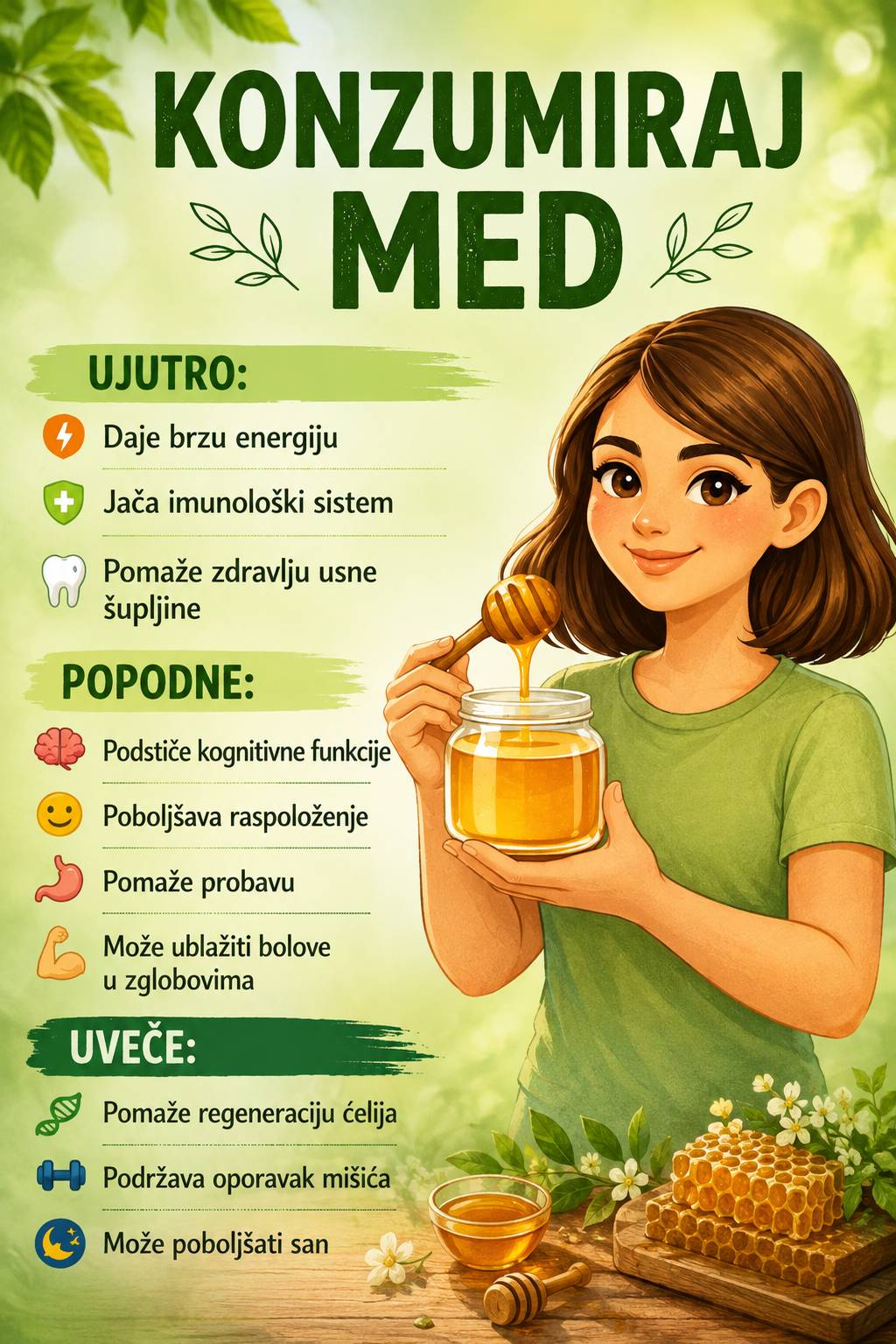 🍯 Prednosti meda tokom dana: Prirodni način da podržite svoje blagostanje