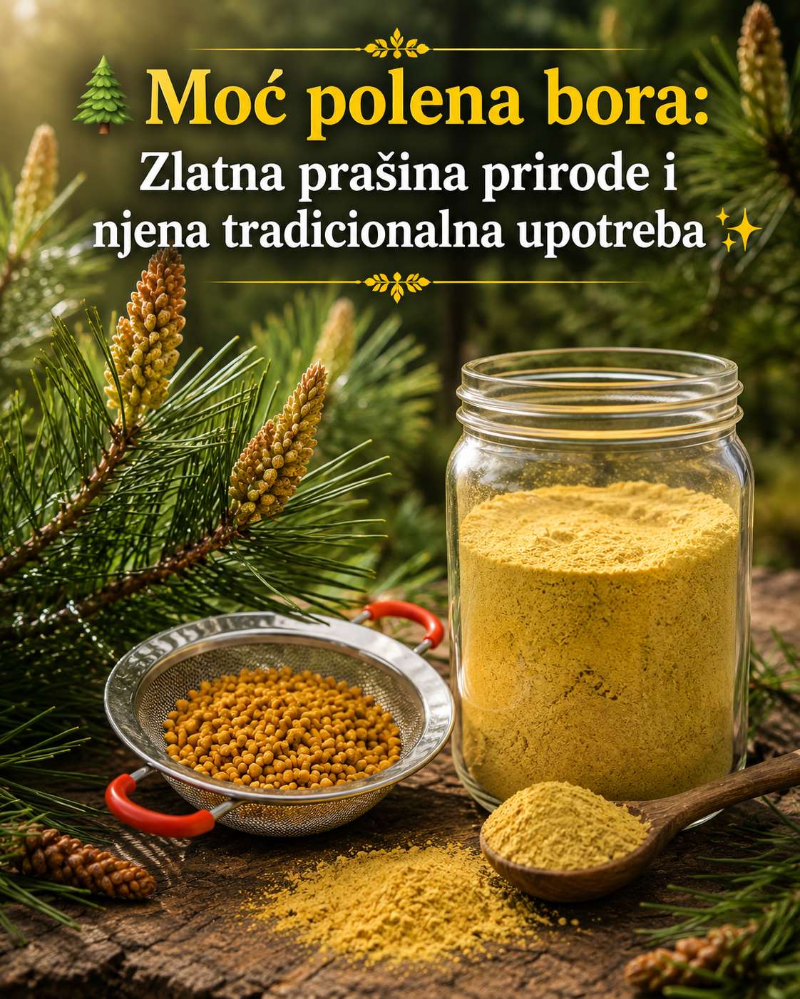 Moć polena bora: Zlatna prašina prirode
