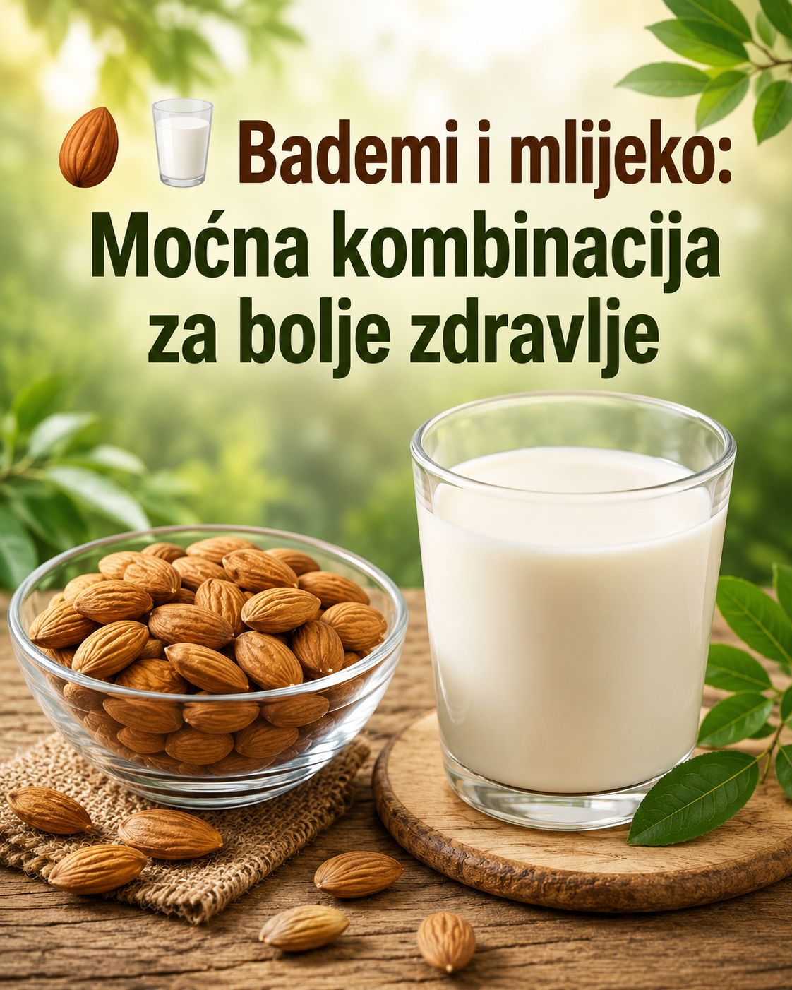 🌰🥛 Bademi i mlijeko: Moćna kombinacija za bolje zdravlje