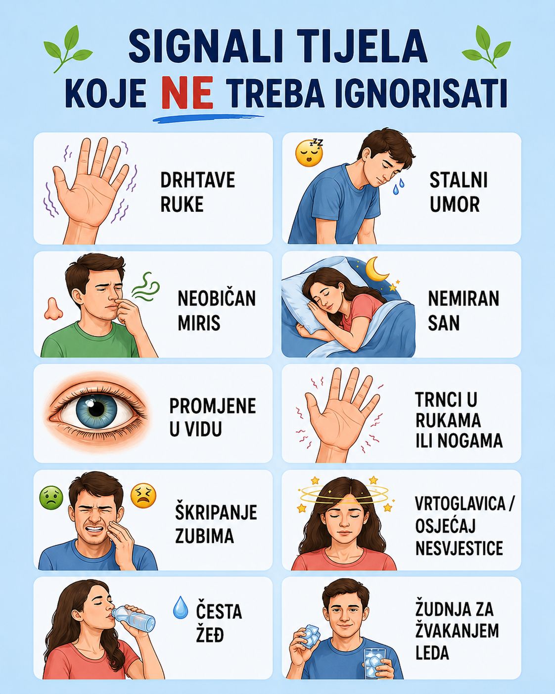 🚨 10 tjelesnih signala koje ne biste trebali ignorirati