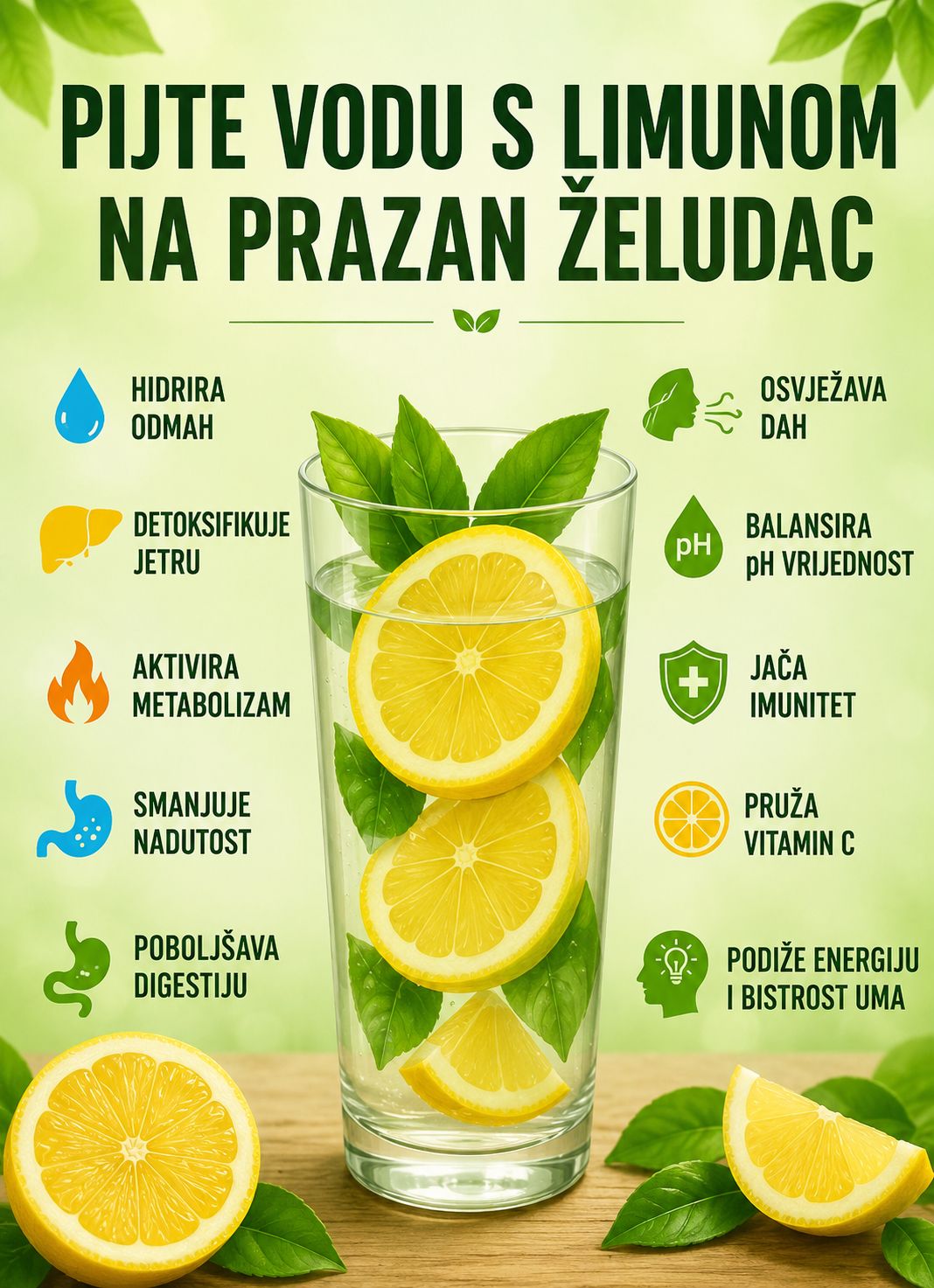 🍋💧 Pijte vodu s limunom na prazan želudac: Osvježavajuće prednosti za vaše jutro